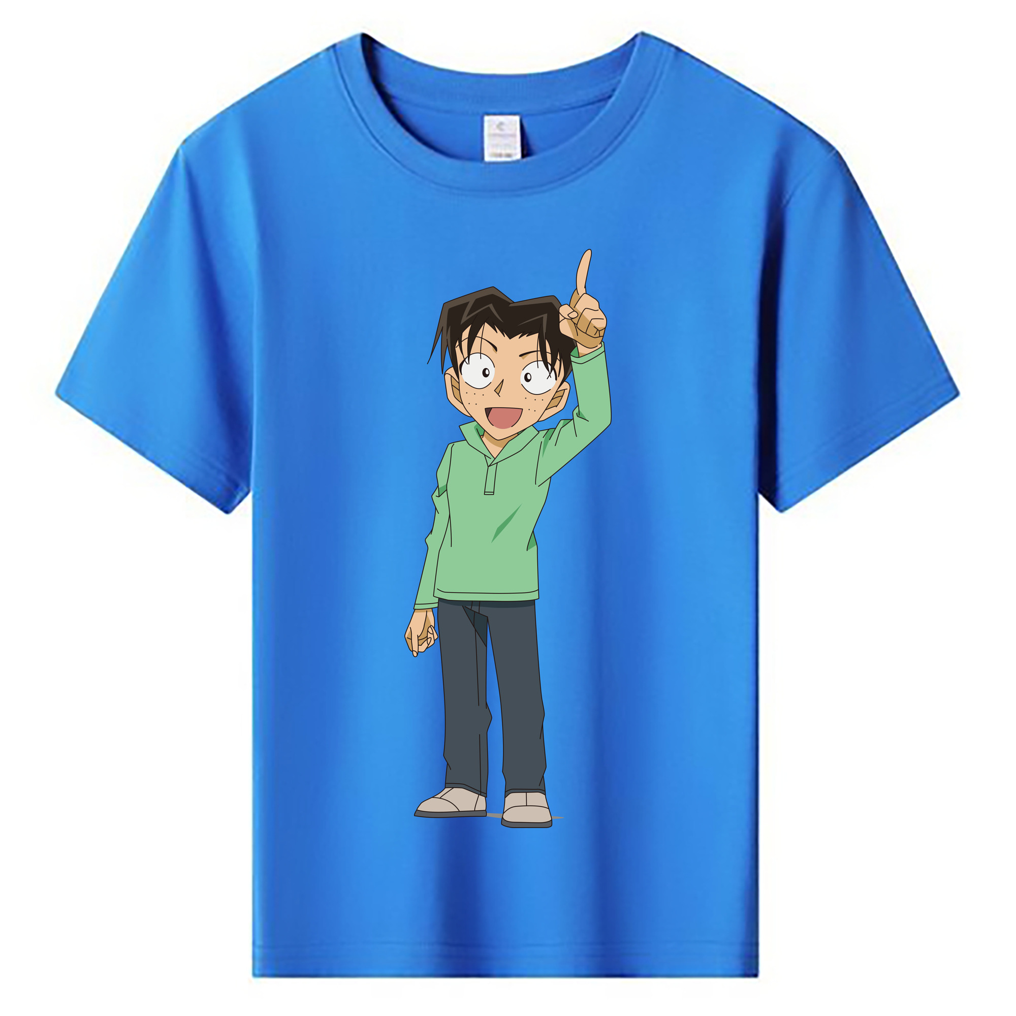（画像用） 名探偵コナン 円谷 光彦 つぶらや みつひこ Detective Conan Mitch Tennyson 綿100％キッズTシャツ（フロントプリント）